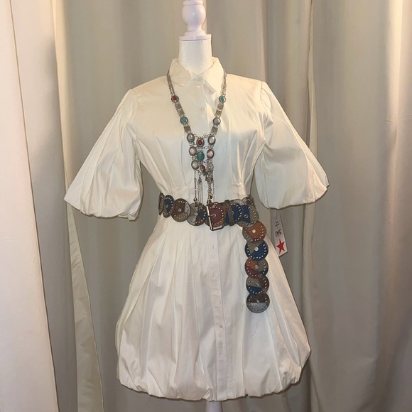 Elegant white dress - Picture 3 of 7